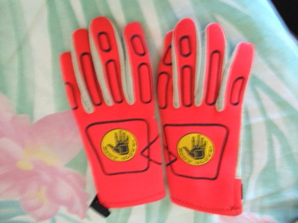 Vtg 80s Neon Orange Body Glove Sports Cycling Gloves Womens XS Deadstock New